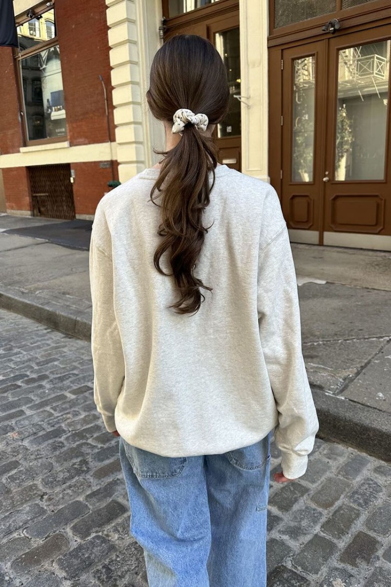 Sweatshirt Brandy Melville Erica Grise Clair | QWQ-11531088